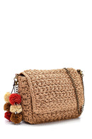 Kadın Hasır Püskül Detaylı Çapraz Çanta | Derimod