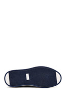 Men's Navy Blue Lace-Up Leather Sneaker | Derimod