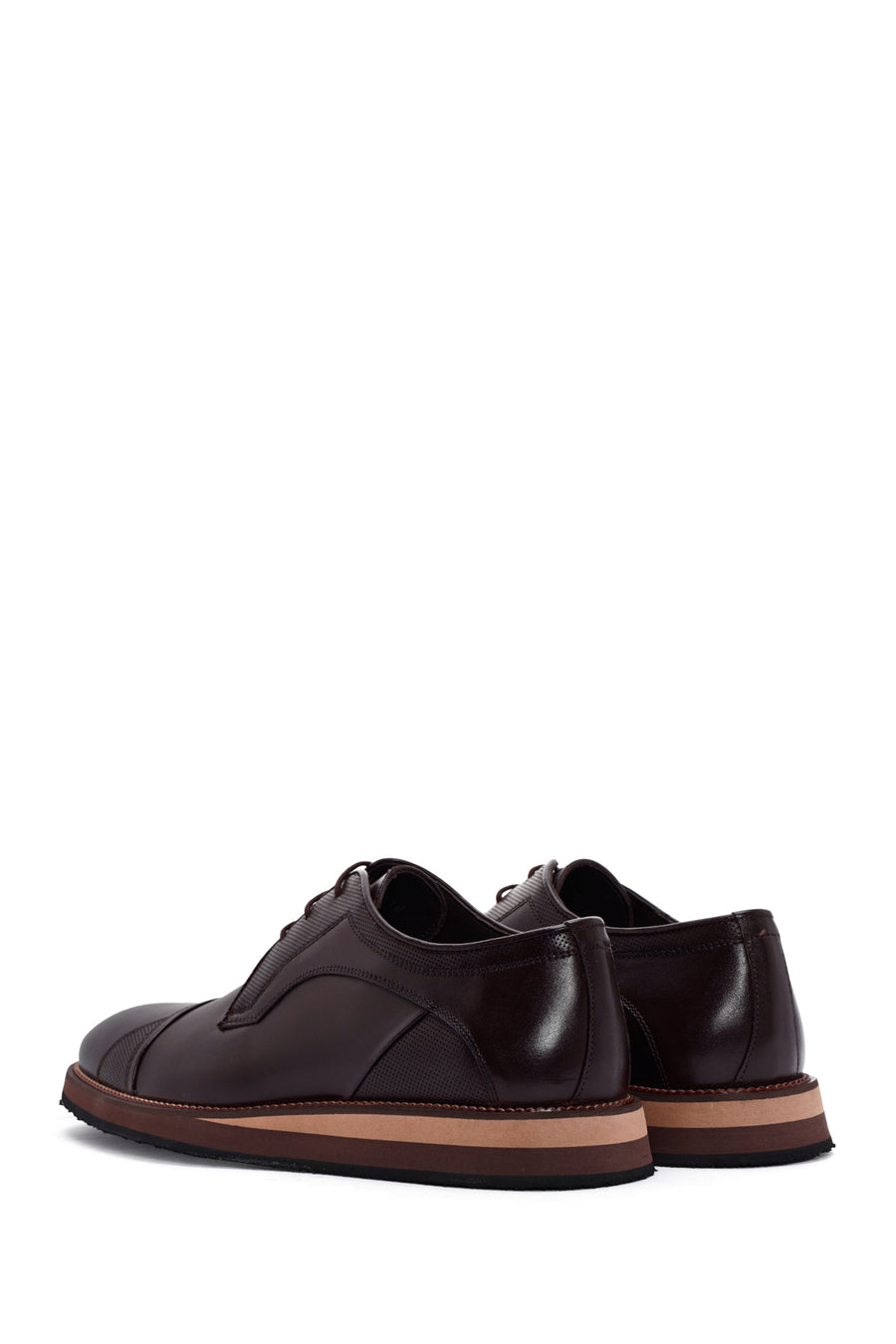 Men's Brown Lace-up Leather Casual Shoes