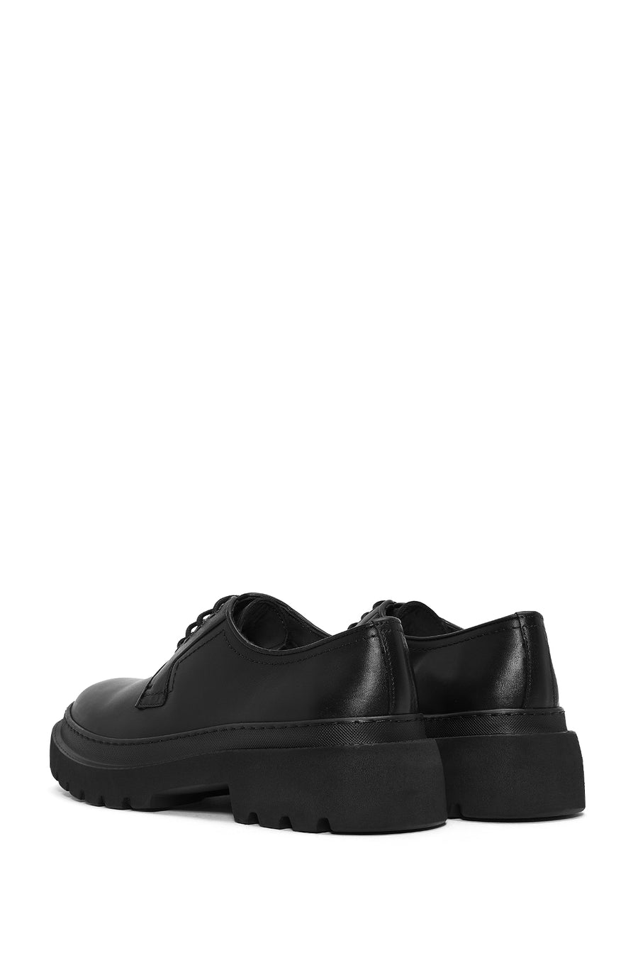 Men's Black Lace-up Leather Casual Shoes
