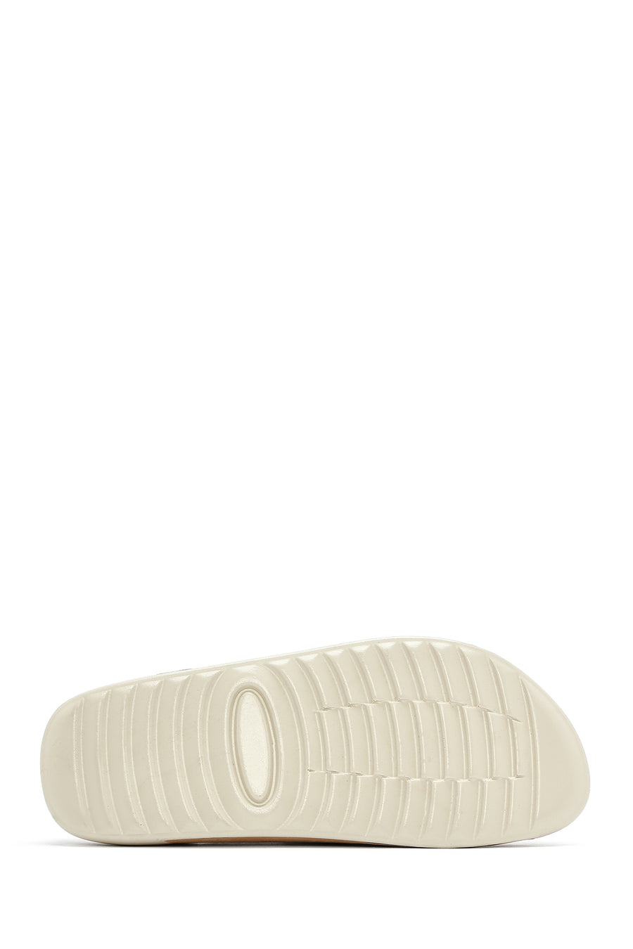 Women's Beige Strapped Nubuck Leather Comfort Slippers