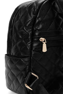 Women's Black Quilted Backpack | Derimod