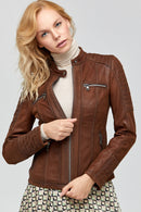 Gala Women's Leather Jacket | Derimod