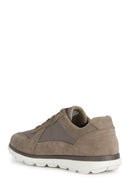 Geox Men's Mink Spherica Ec12 Lace-up Suede Leather Casual Sneaker | Derimod