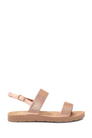 Women's Gold Stone Sandals | Derimod