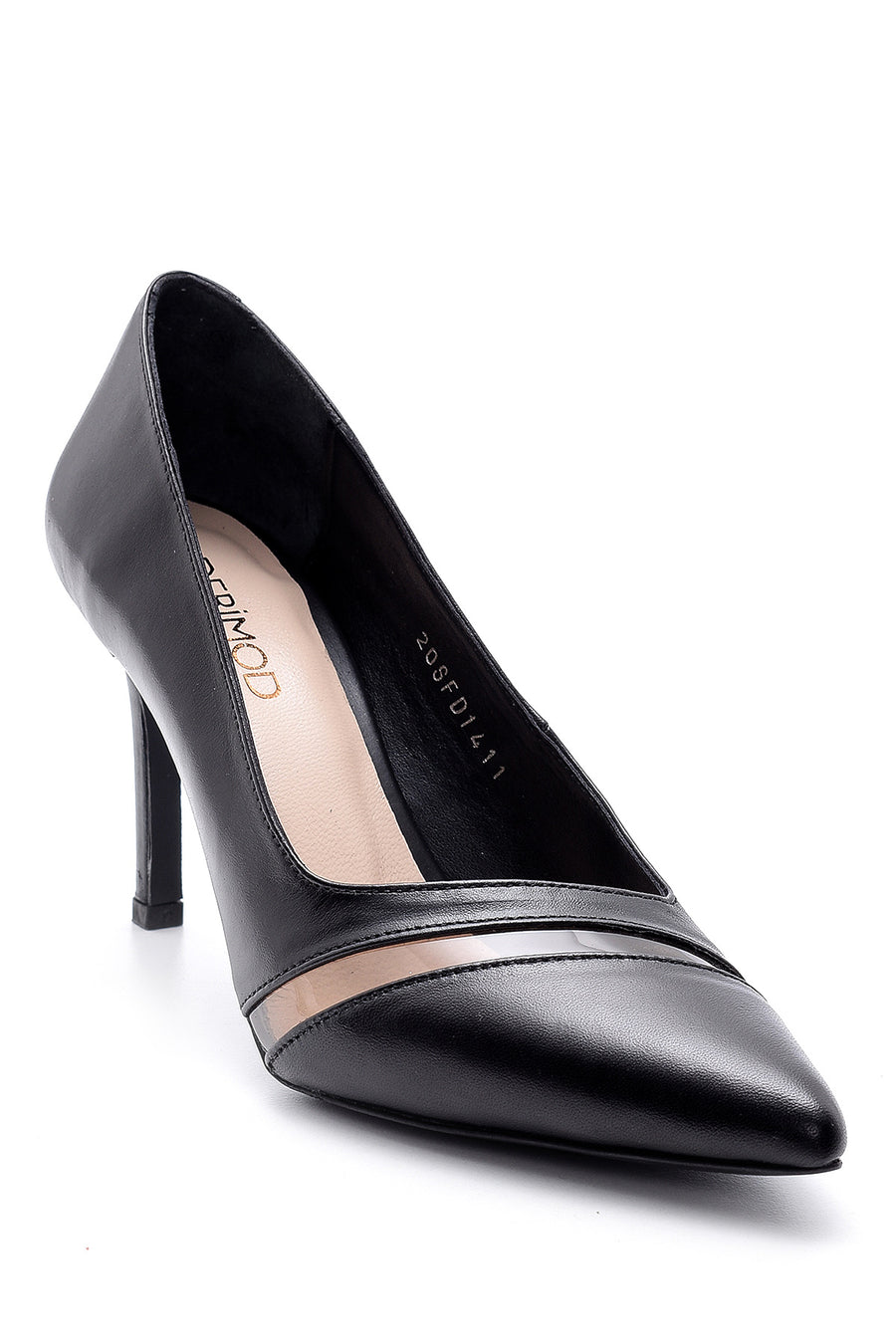 Kadın Şeffaf Detaylı Deri Stiletto