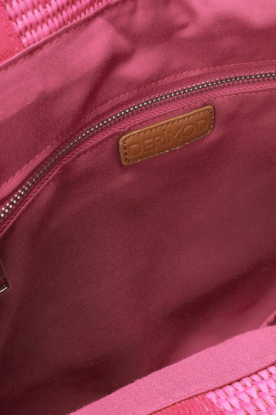 Women's Pink Straw Shoulder Bag
