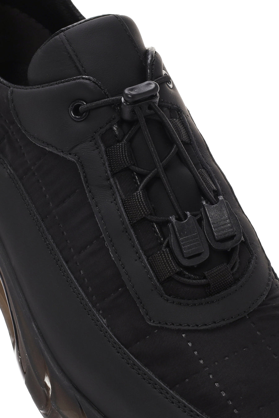 
Men's Black Thick Sole Lace-Up Leather Sneaker
