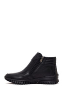 Woman Black Zip Closure Leather Comfort Boots | Derimod