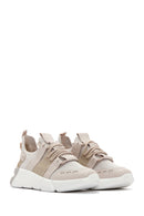 Women's Beige Thick Soled Sneaker | Derimod