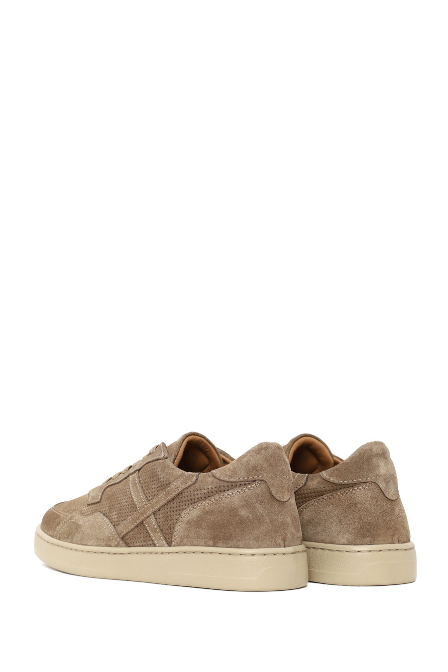 Woman Mink Lace-Up Suede Leather Sneaker