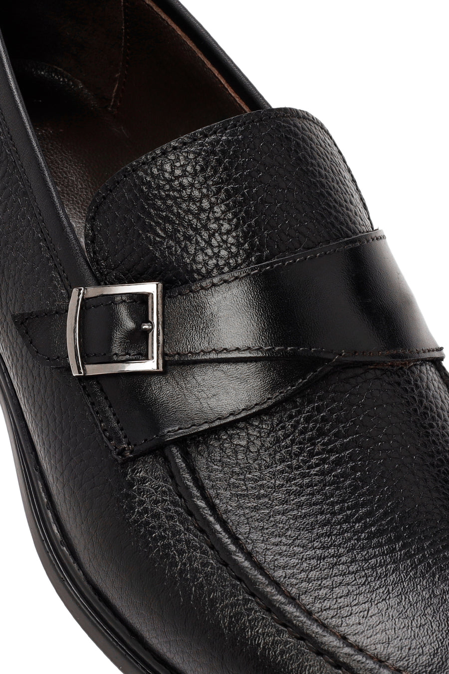 Men's Black Leather Casual Loafer
