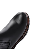 Women's Black Leather Thick Soled Chelsea Boots | Derimod