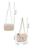 Women's Beige Quilted Crossbody Bag | Derimod