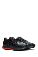 Men's Black Leather Sneaker | Derimod