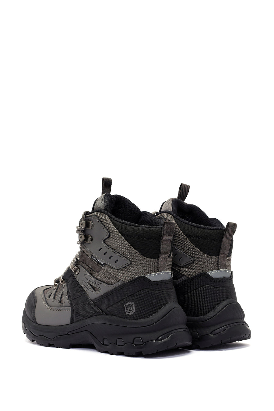 Derimod Dry Erkek Gri Bağcıklı Waterproof Outdoor Deri Bot