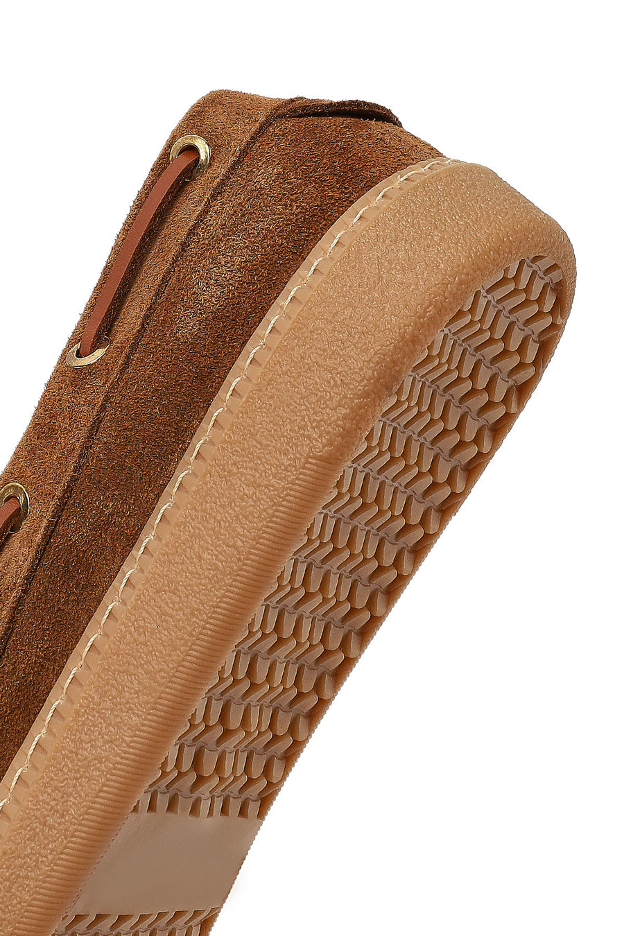 Women's Tan Lace-Up Suede Leather Casual Shoes