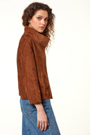 Anetta Women's Suede Leather Jacket | Derimod