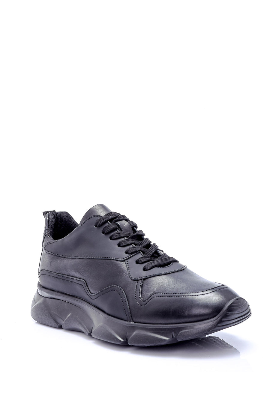 Men's Leather High-Sole Sneaker