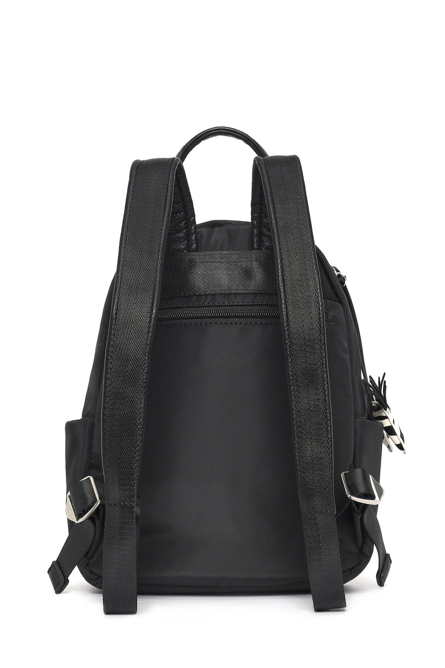 Women's Black Fabric Backpack