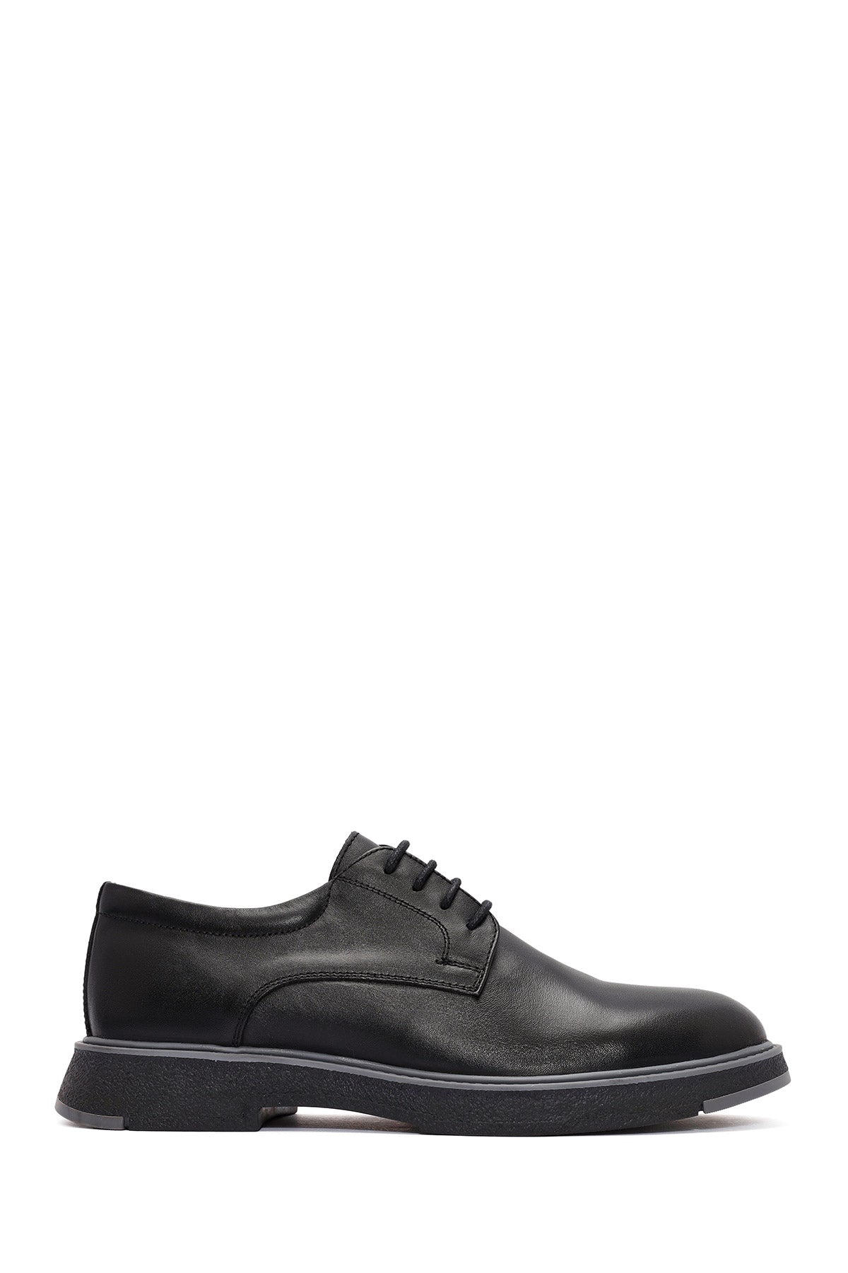 Men's Black Lace-up Leather Casual Shoes 24WFD688218 | Derimod