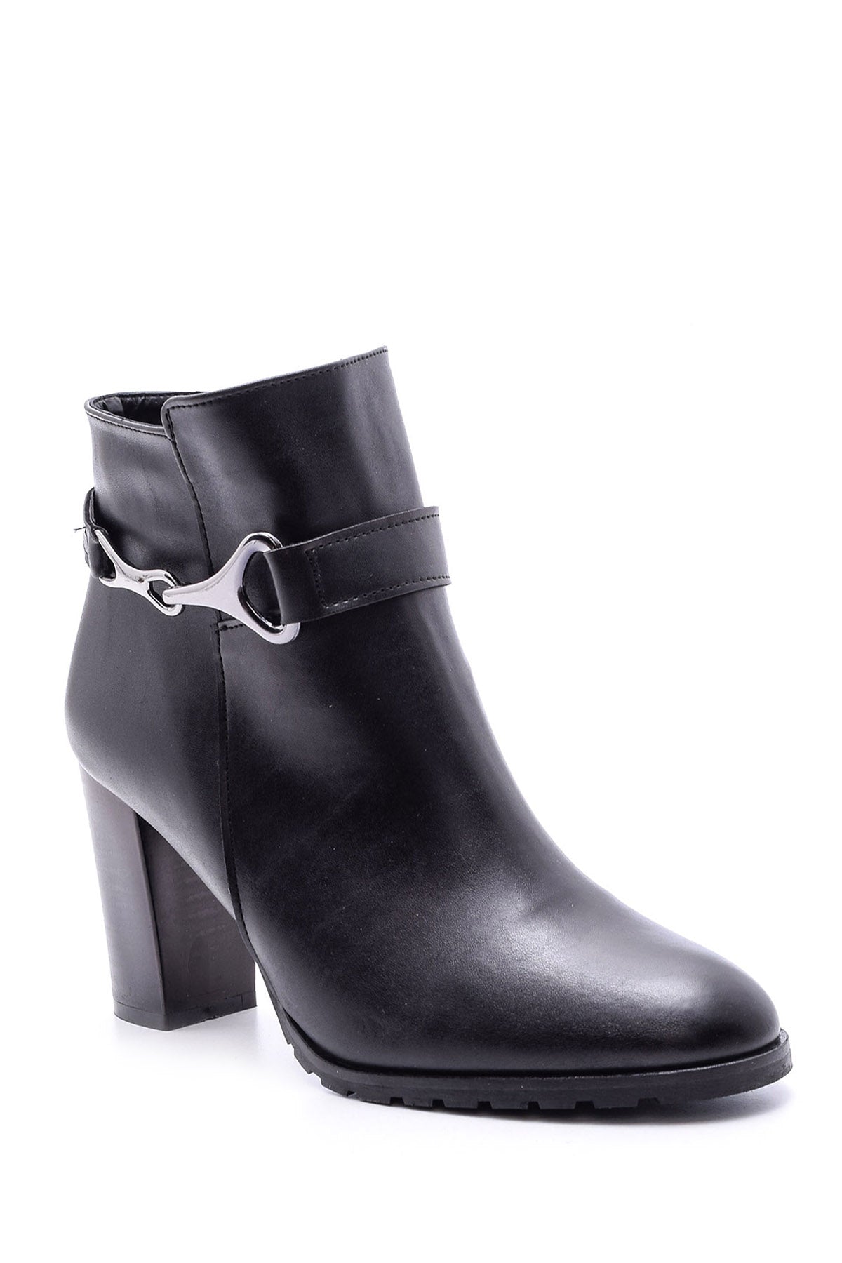 Women's Buckle Detailed Heeled Boots 19WFE152718 | Derimod