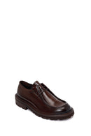 Derimod Black Male Brown Lace-up Leather Casual Shoes | Derimod