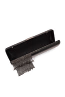 Women's Black Accessory Detailed Long Chain Strap Mini Clutch Bag | Derimod