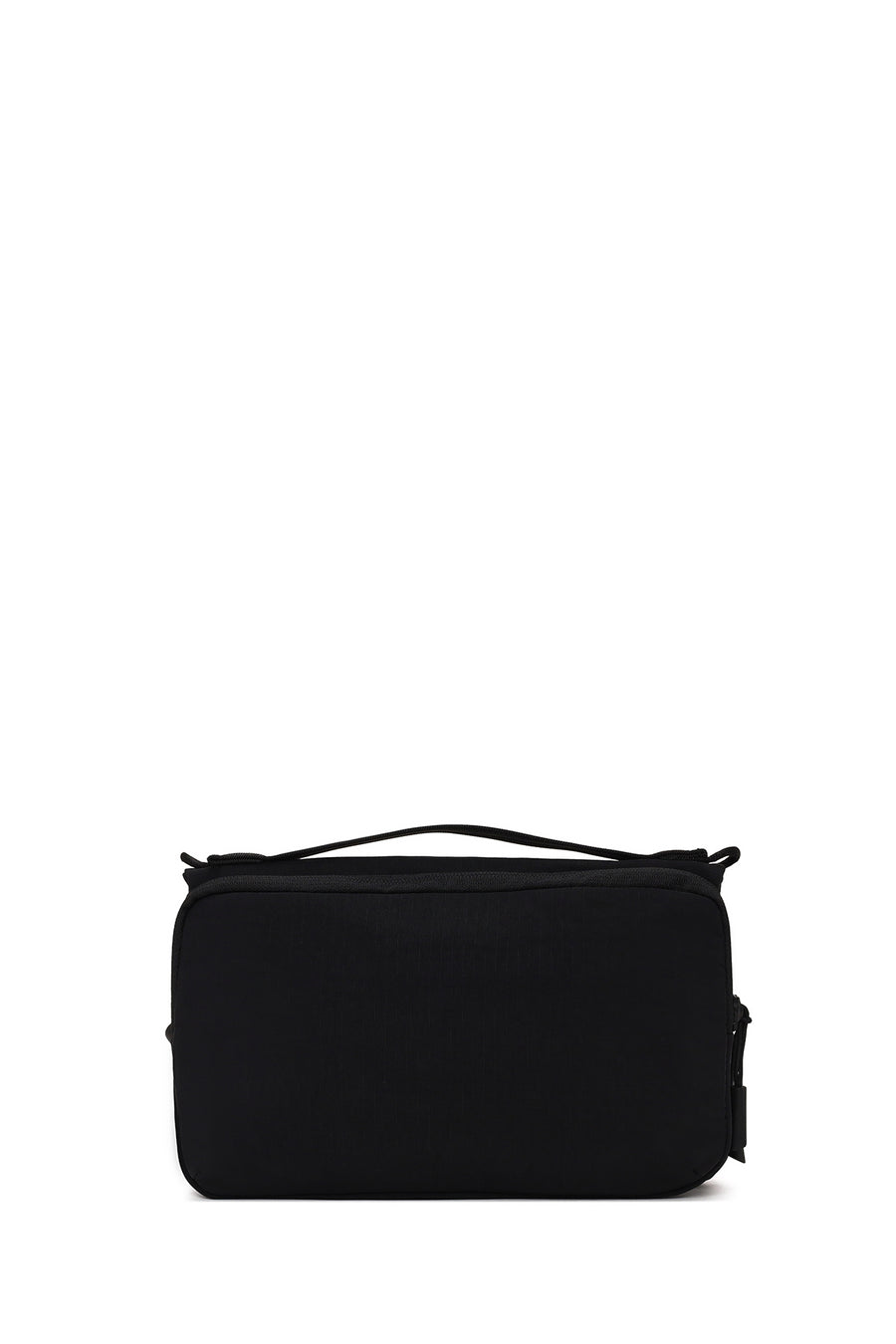 D-Pack Male Black Long-Strap Mini Fabric Crossbody Bag