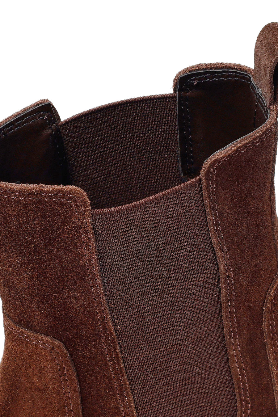 Woman Brown Thick-Soled Suede Chelsea Boots