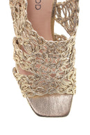 Women's Gold Thick Heeled Sandals | Derimod