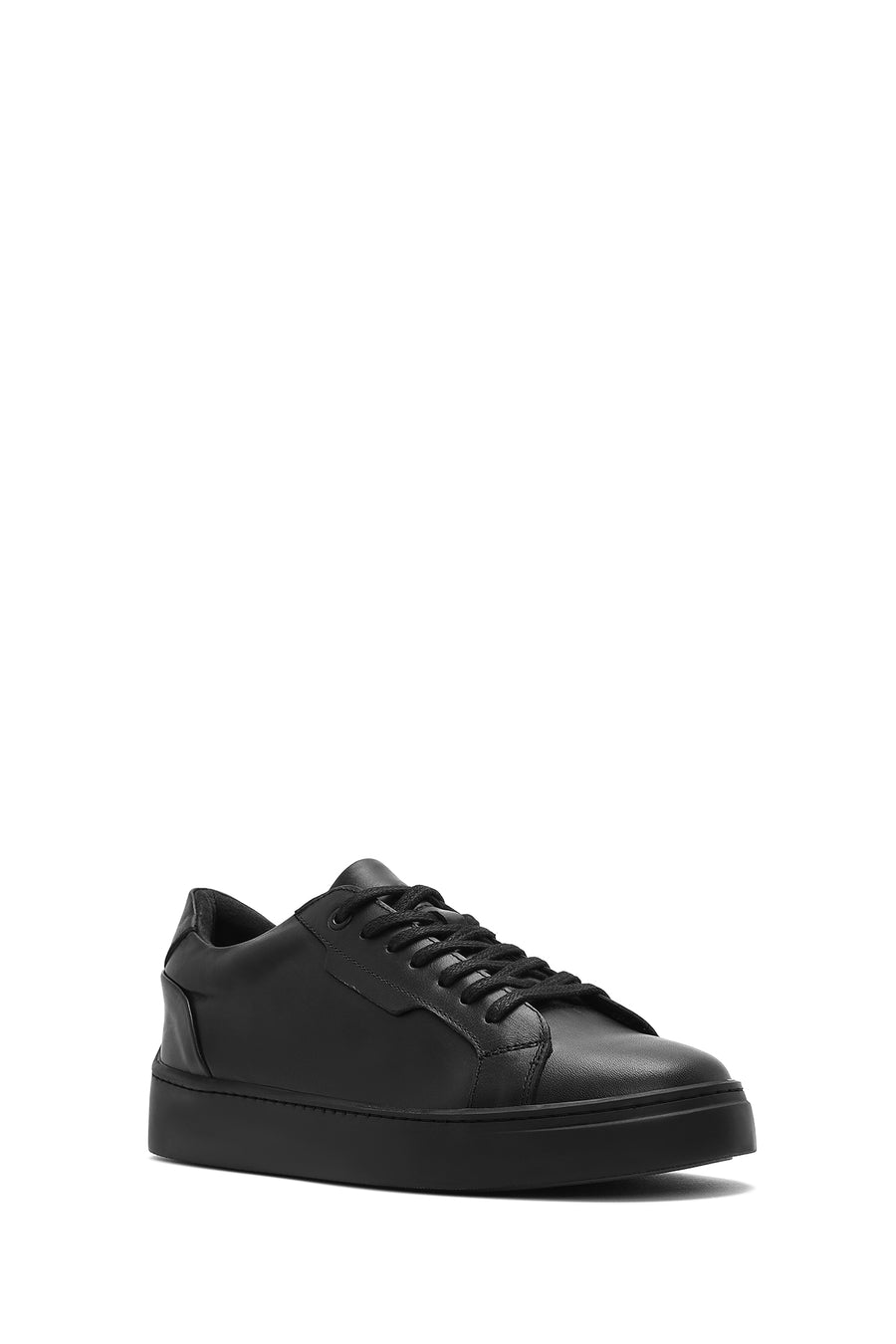 Male Black Lace-Up Leather Sneaker