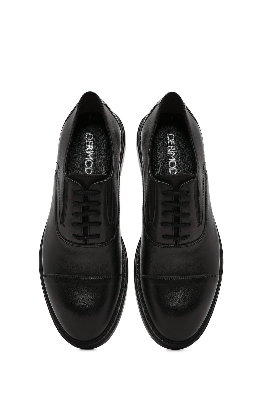 Men's Black Lace-up Leather Casual Shoes