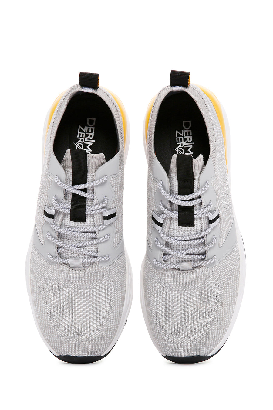 Derimod Zero Men's Gray Lace-Up Thick Soled Fabric Sneaker