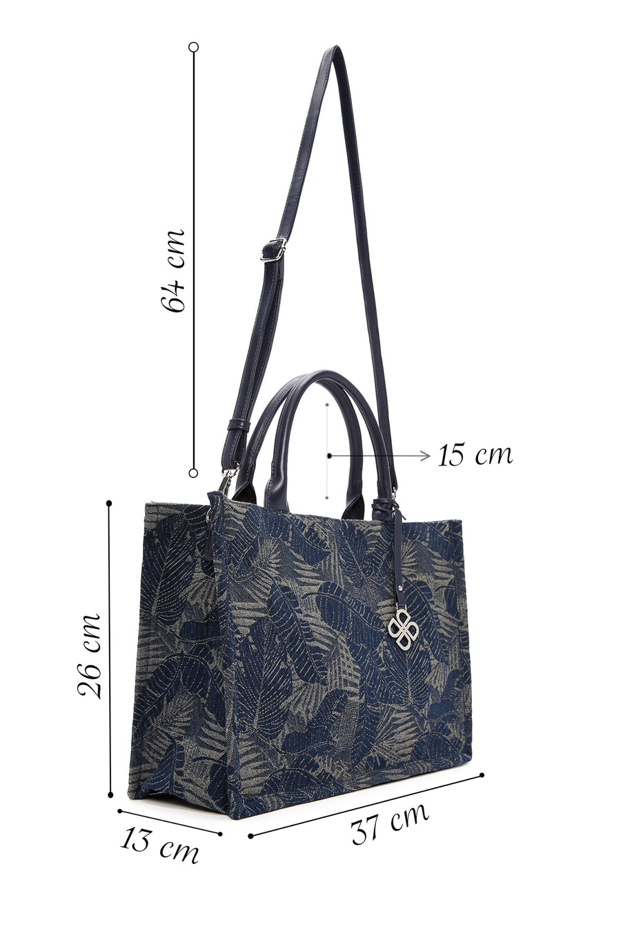 Women's Blue Long Strap Fabric Shoulder Bag