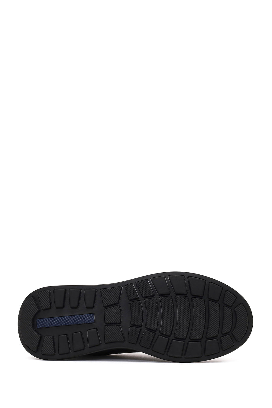 Erkek Siyah Kalın Tabanlı Deri Sneaker