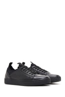 Men's Black Leather Sneaker | Derimod