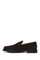 Erkek Kahverengi Süet Deri Casual Loafer | Derimod