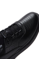 Men's Black Leather Casual Sneaker | Derimod