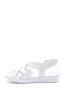 Kadın Beyaz Deri Comfort Sandalet | Derimod