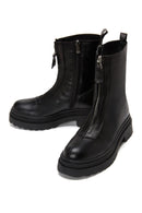 Women's Black Zipper Boots | Derimod