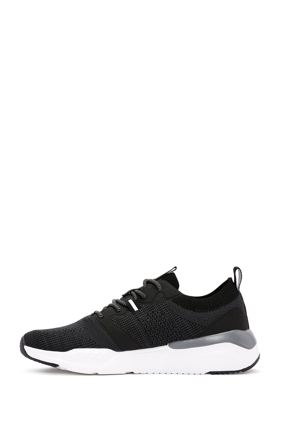 Derimod Zero Men's Black Lace-Up Thick Soled Fabric Sneaker