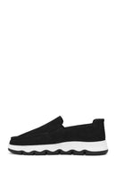 Men's Black Nubuck Leather Comfort Shoes | Derimod