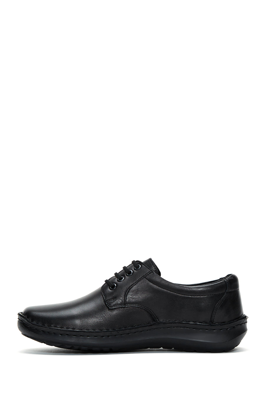 Men's Black Leather Casual Shoes