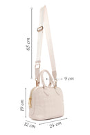 Women's Cream Faux Leather Crossbody Bag | Derimod