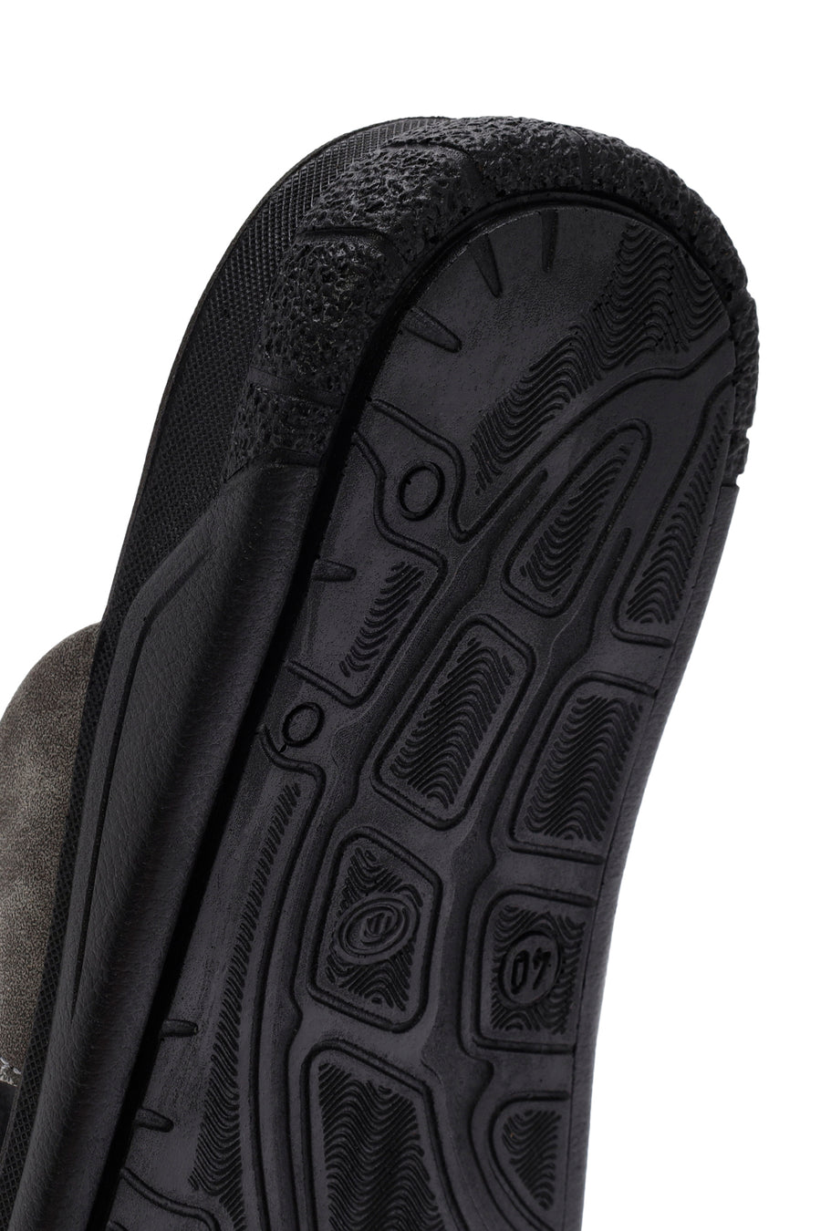 Men's Gray Flip Flop Nubuck Leather Slippers