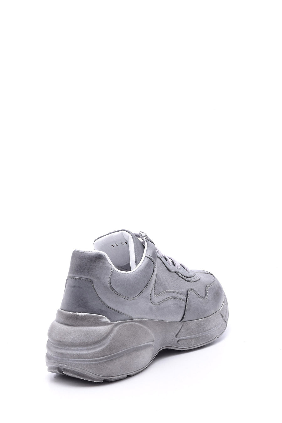 Women's High-Sole Leather Sneaker