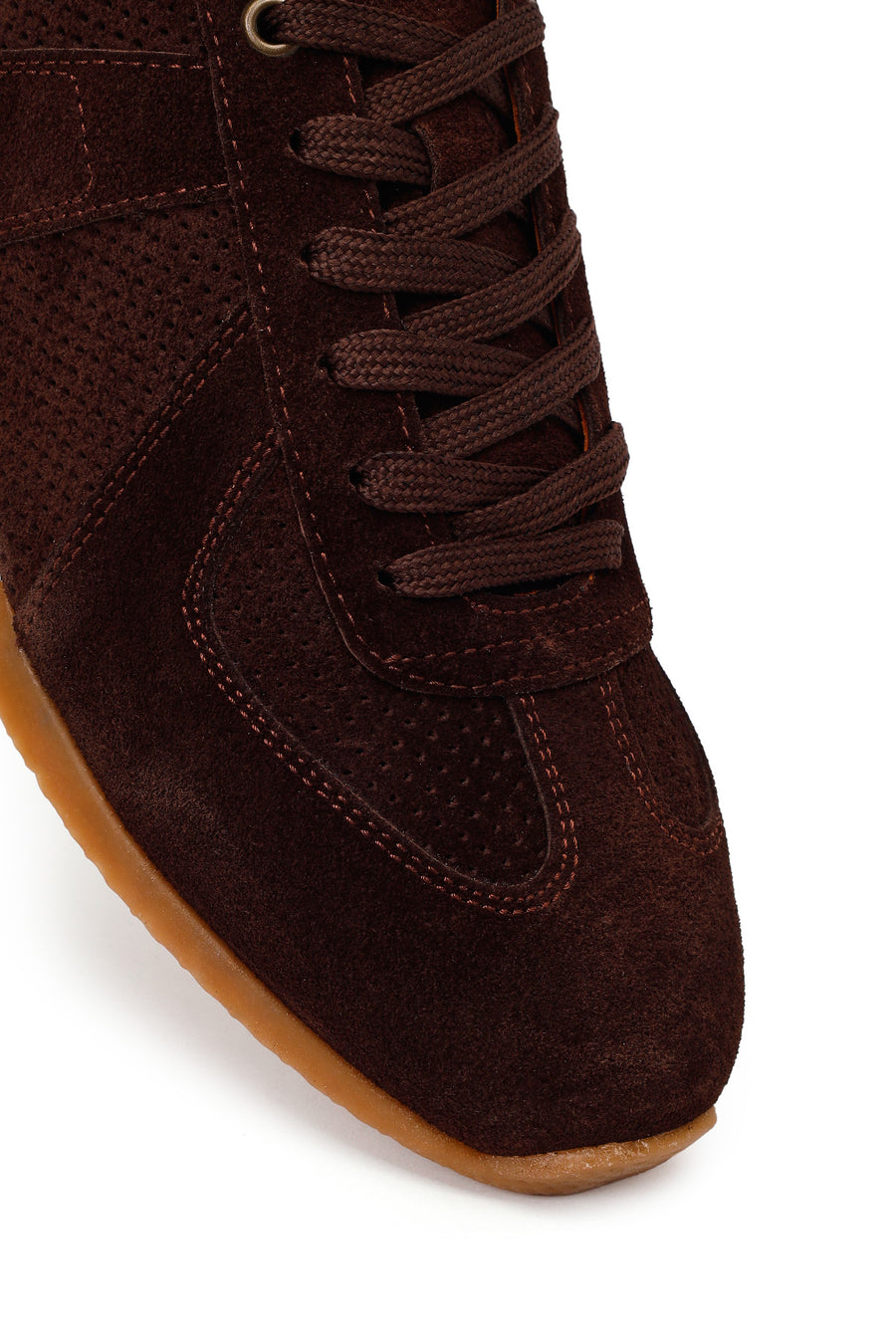 Male Brown Lace-Up Suede Leather Sneaker