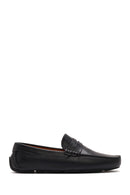 Men's Black Leather Loafer | Derimod