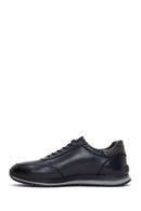 Men's Navy Blue Lace-Up Leather Sneaker | Derimod